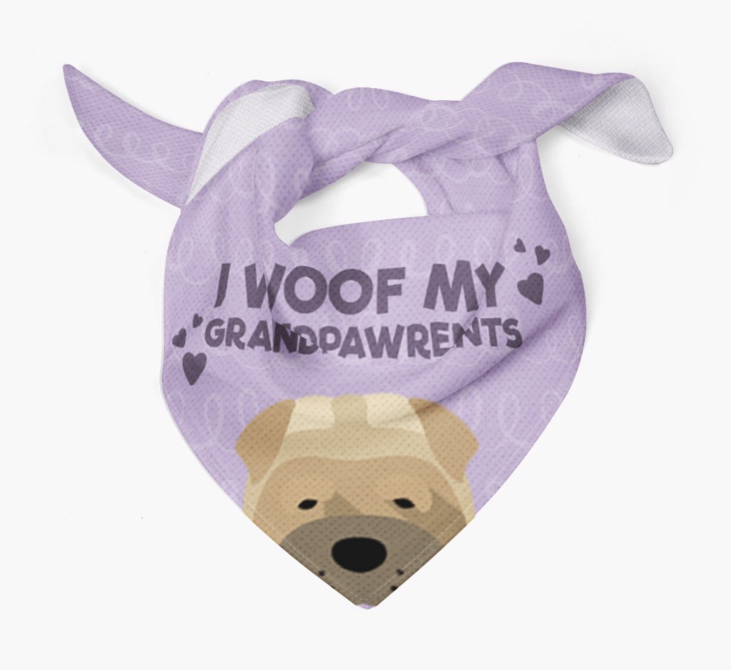 'I Woof My Grandpawrents' Bandana for your {breedFullName}