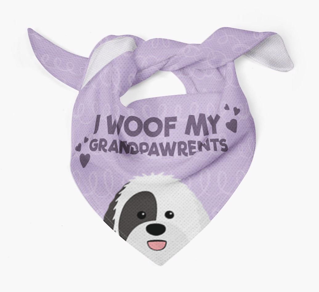 'I Woof My Grandpawrents' Bandana for your {breedFullName}
