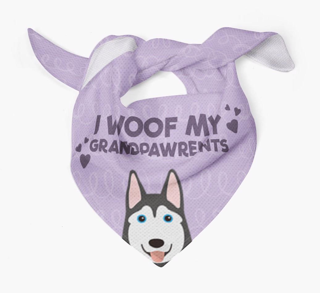 'I Woof My Grandpawrents' Bandana for your {breedFullName}