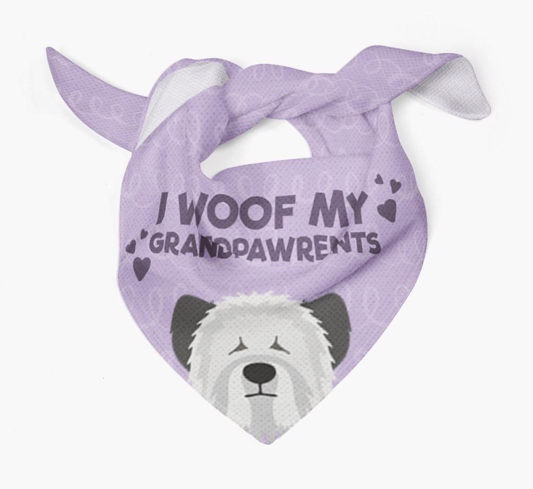 'I Woof My Grandpawrents' Bandana for your {breedFullName}
