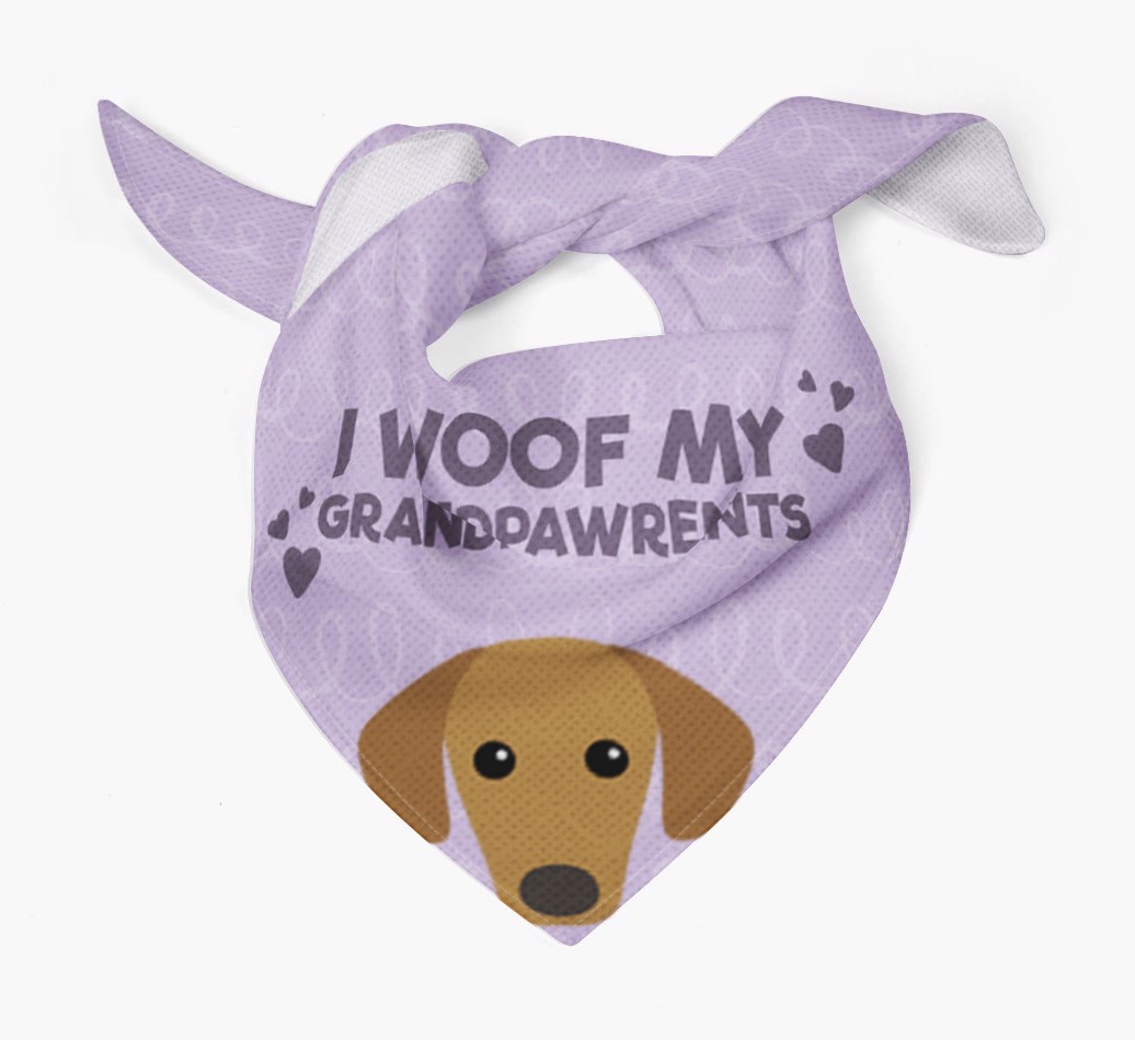 'I Woof My Grandpawrents' Bandana for your {breedFullName}