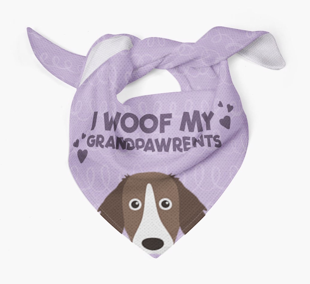 'I Woof My Grandpawrents' Bandana for your {breedFullName}