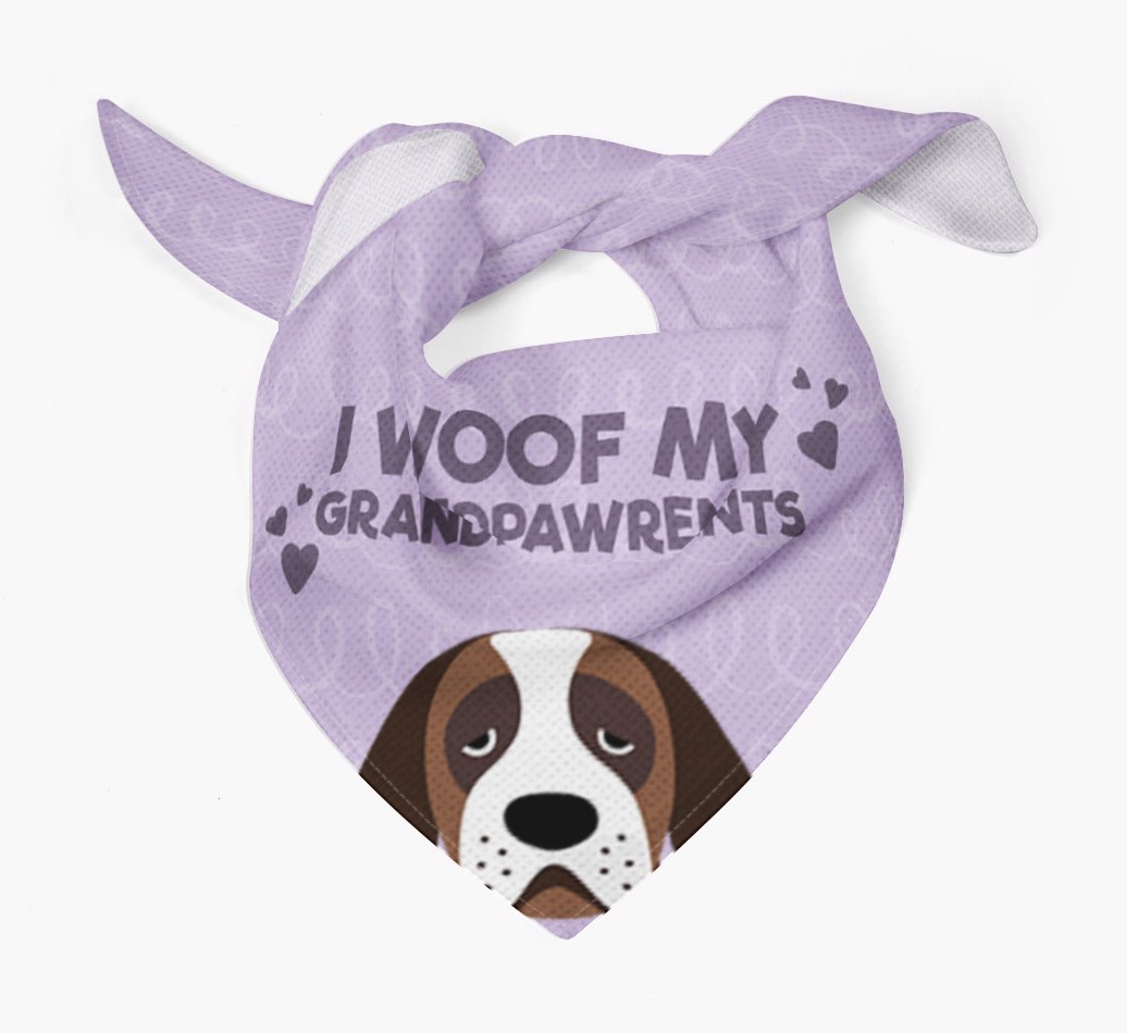 'I Woof My Grandpawrents' Bandana for your {breedFullName}