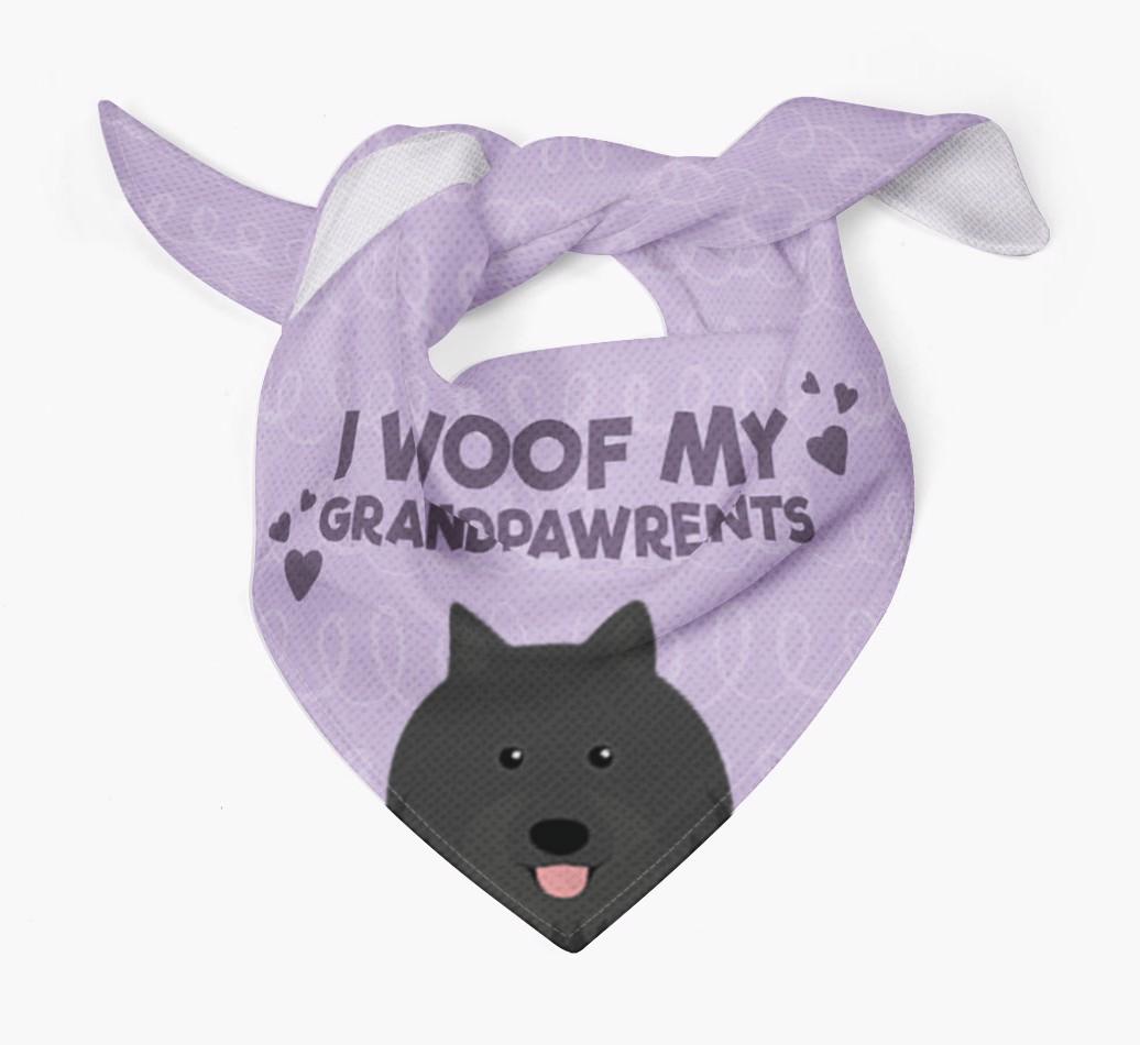 'I Woof My Grandpawrents' Bandana for your {breedFullName}