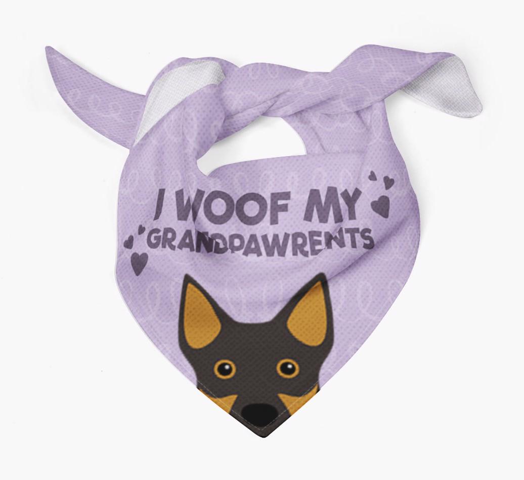 'I Woof My Grandpawrents' Bandana for your {breedFullName}