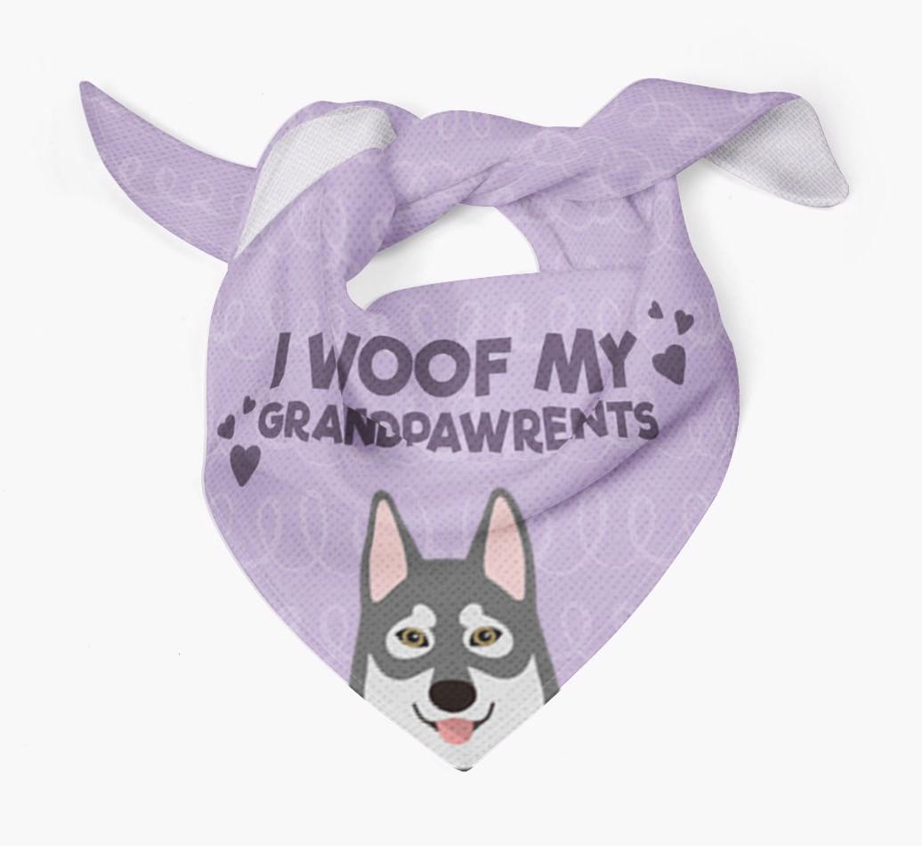 'I Woof My Grandpawrents' Bandana for your {breedFullName}