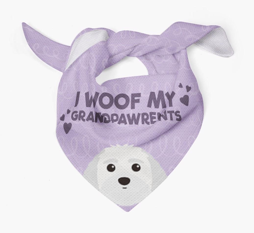 'I Woof My Grandpawrents' Bandana for your {breedFullName}