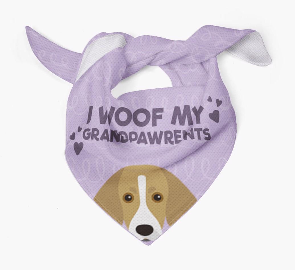 'I Woof My Grandpawrents' Bandana for your {breedFullName}