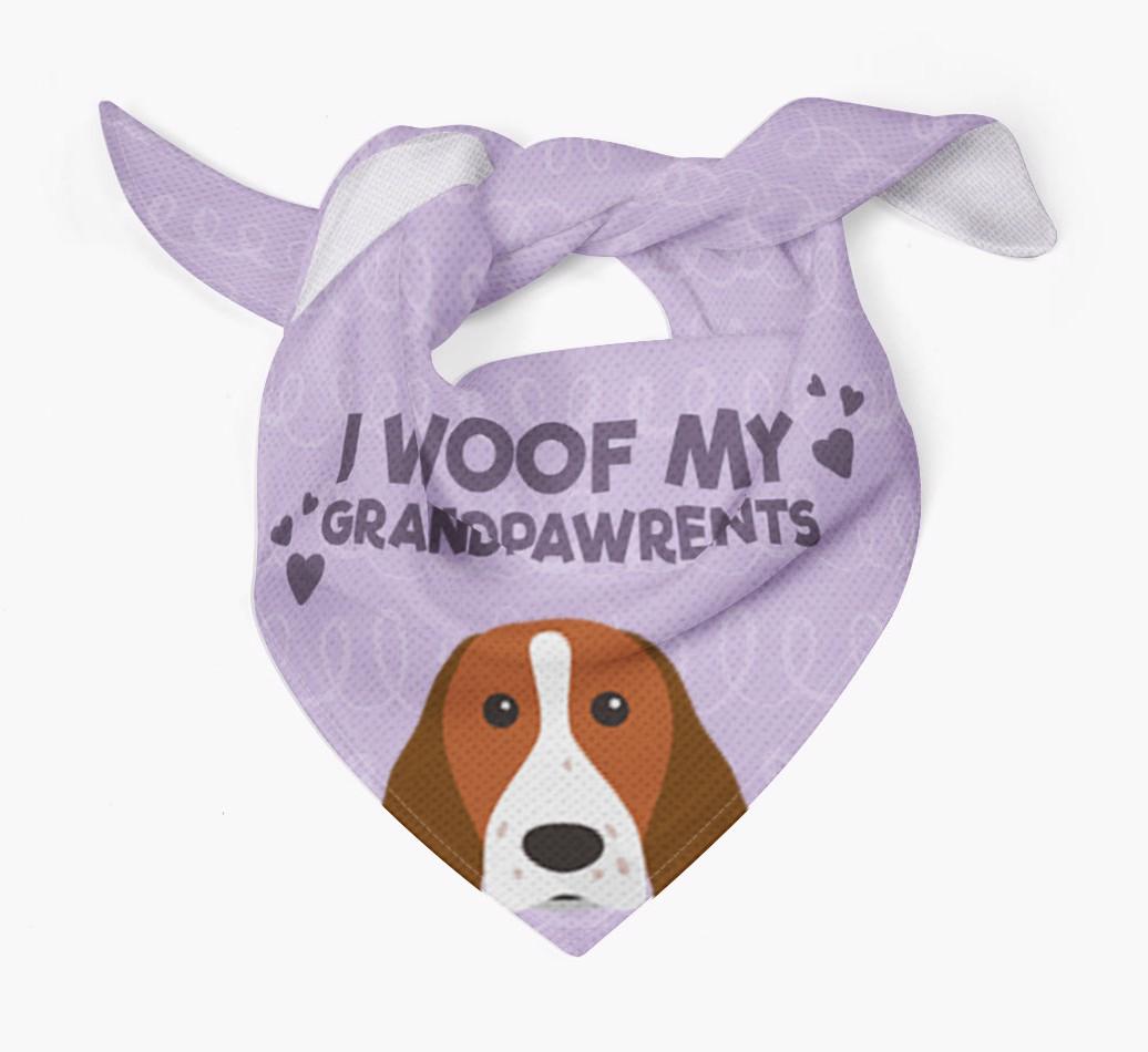 'I Woof My Grandpawrents' Bandana for your {breedFullName}