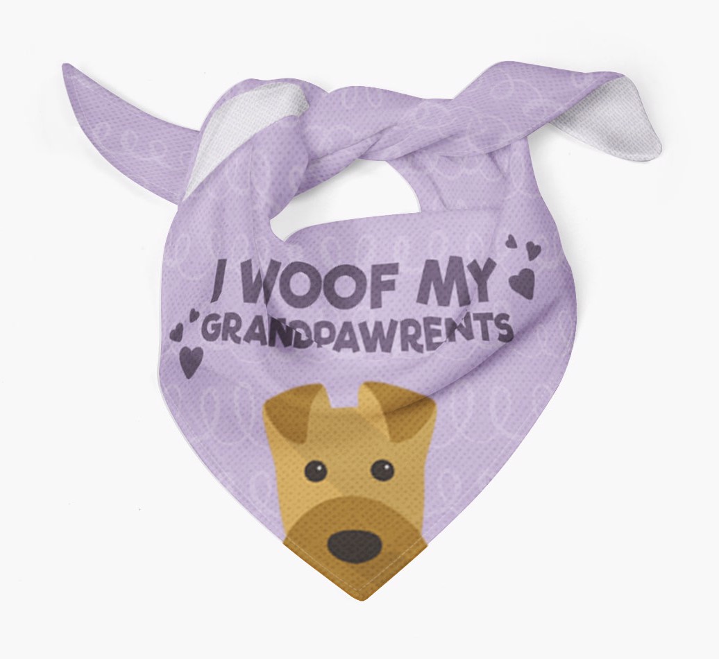 'I Woof My Grandpawrents' Bandana for your {breedFullName}
