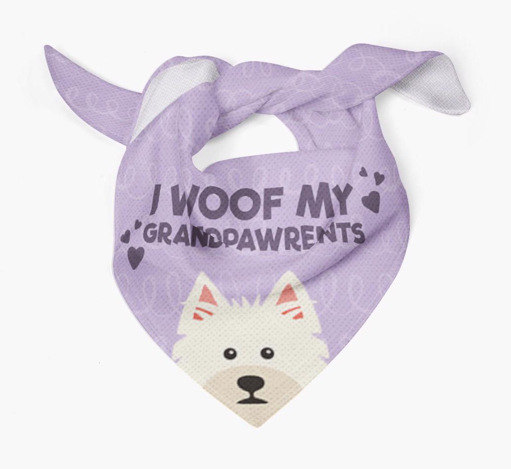 'I Woof My Grandpawrents' Bandana for your {breedFullName}