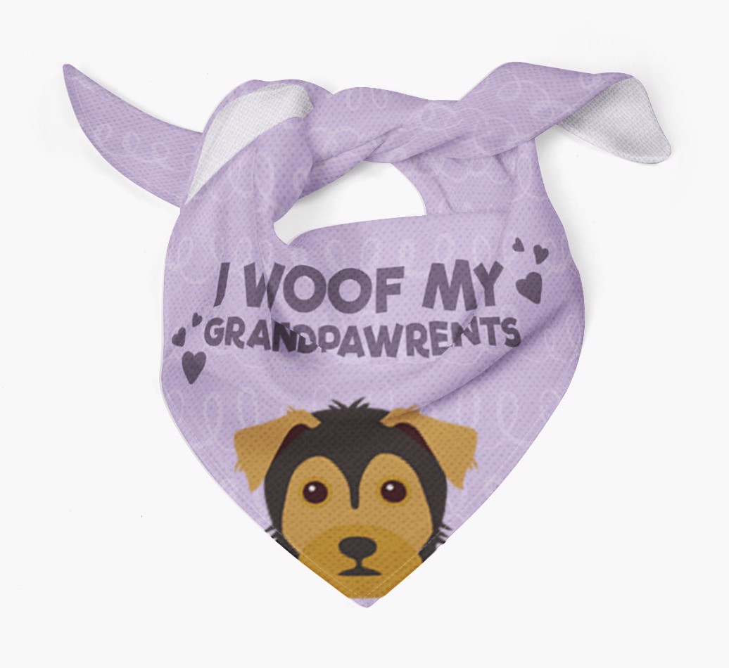 'I Woof My Grandpawrents' Bandana for your {breedFullName}