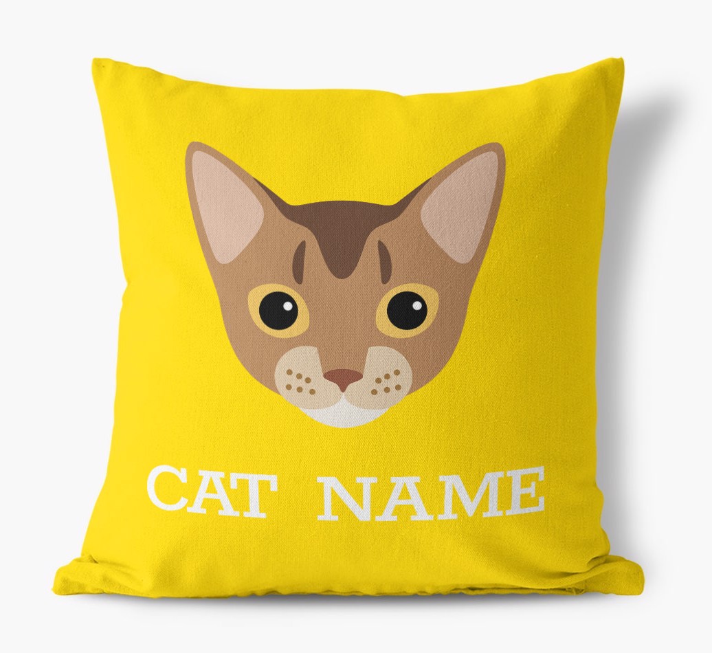 {dogsName}'s Icon: Personalised {breedCommonName} Canvas Cushion 