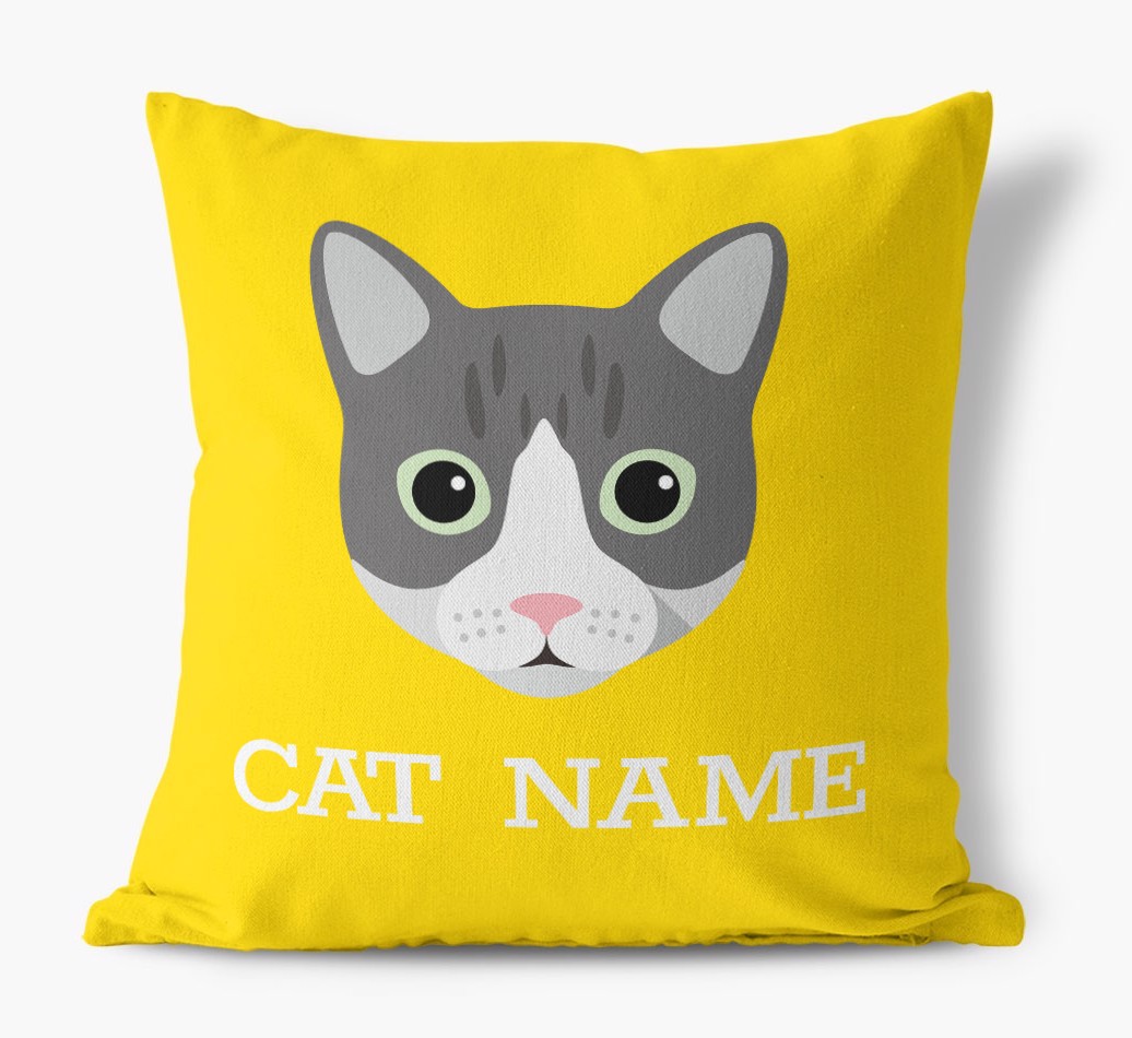 {dogsName}'s Icon: Personalised {breedCommonName} Canvas Cushion 