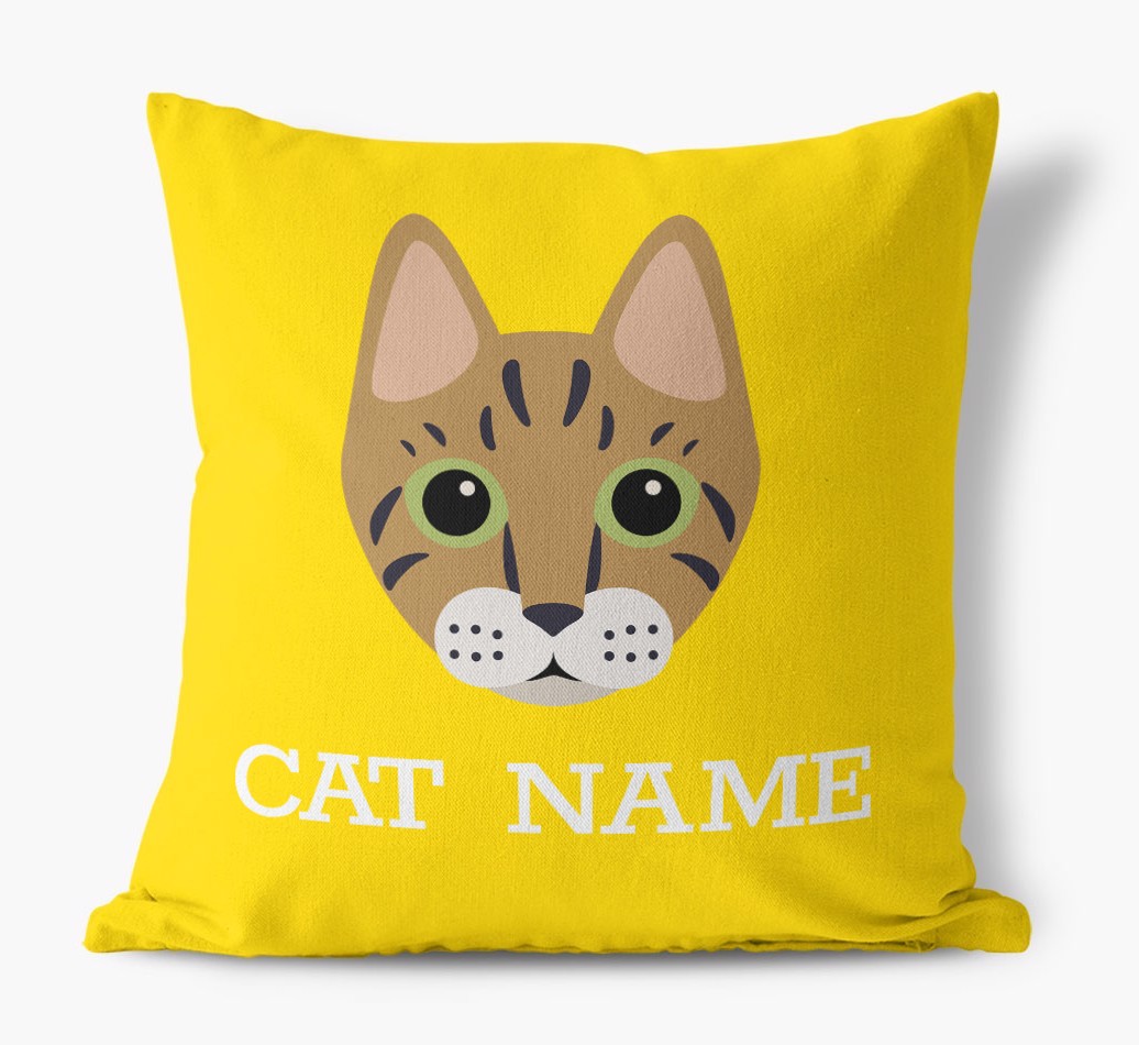 {dogsName}'s Icon: Personalised {breedCommonName} Canvas Cushion 