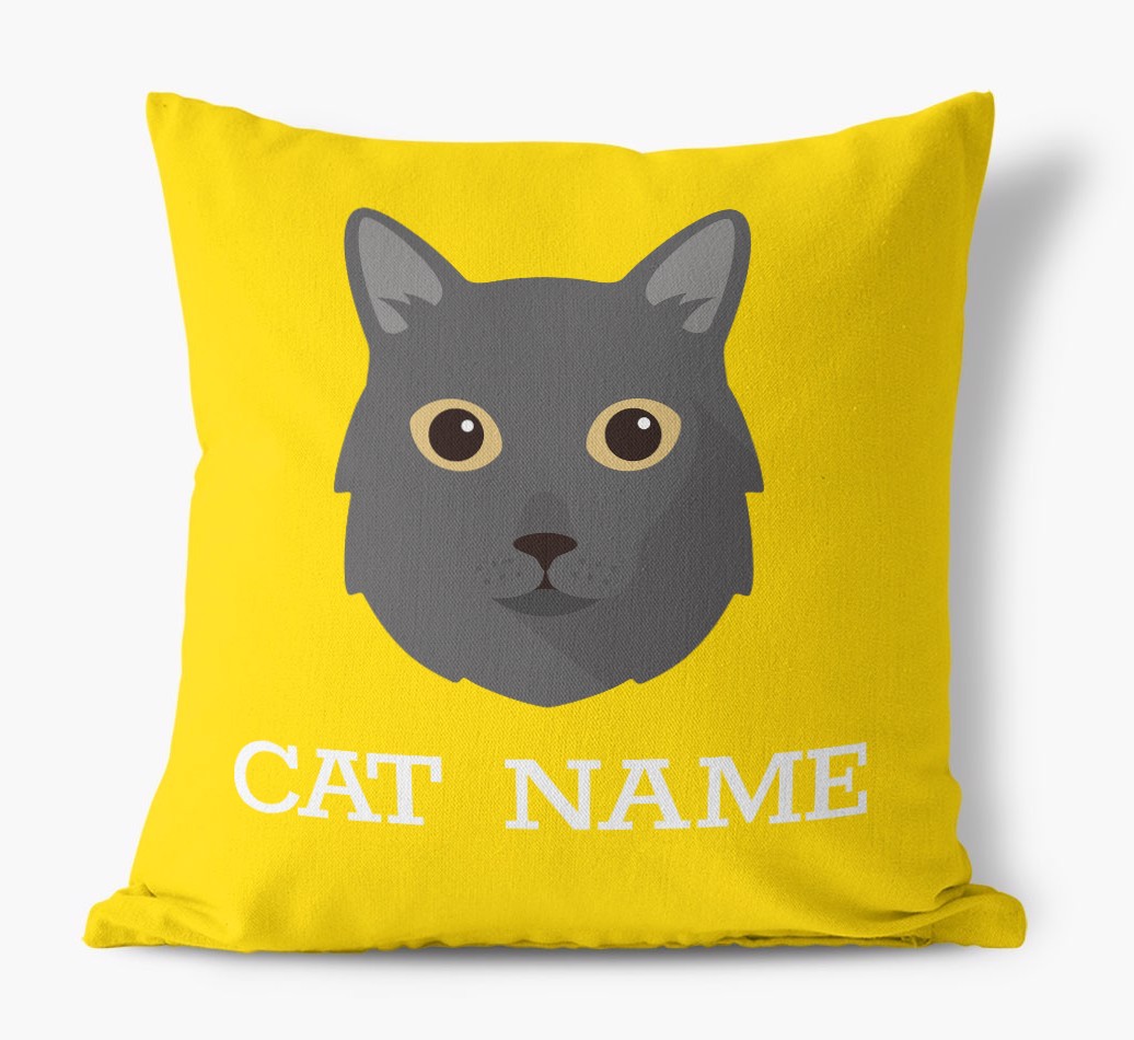 {dogsName}'s Icon: Personalised {breedCommonName} Canvas Cushion 