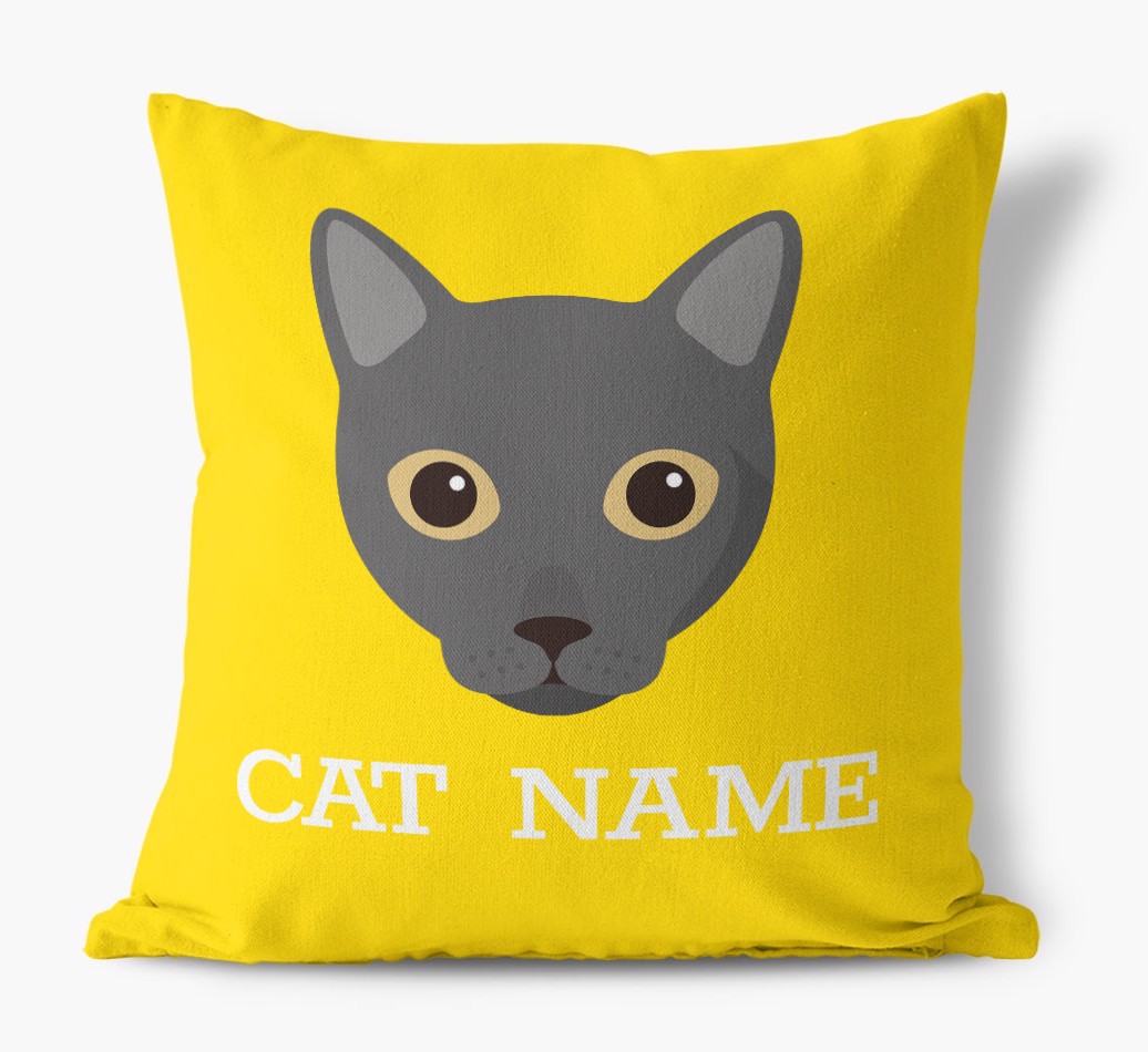 {dogsName}'s Icon: Personalised {breedCommonName} Canvas Cushion 