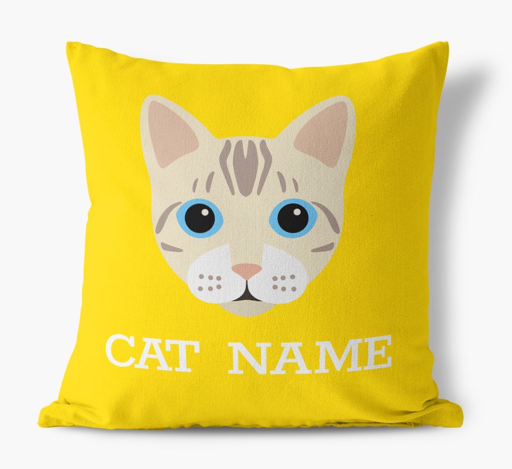 {dogsName}'s Icon: Personalised {breedCommonName} Canvas Cushion 