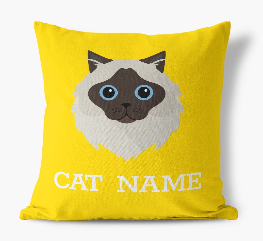 {dogsName}'s Icon: Personalised {breedCommonName} Canvas Cushion 