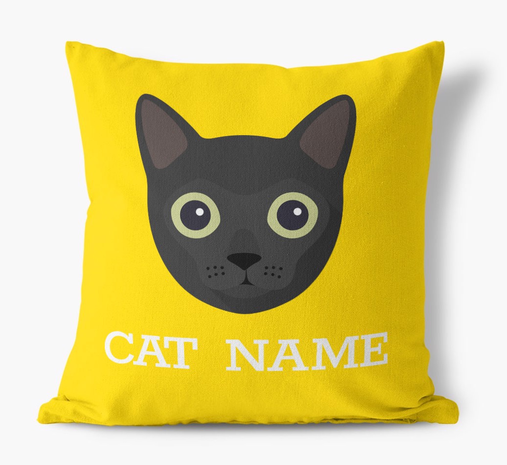 {dogsName}'s Icon: Personalised {breedCommonName} Canvas Cushion 