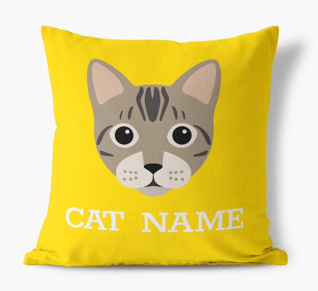 {dogsName}'s Icon: Personalised {breedCommonName} Canvas Cushion 
