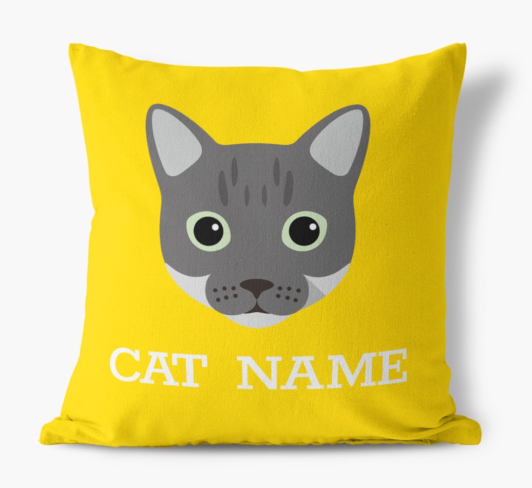 {dogsName}'s Icon: Personalised {breedCommonName} Canvas Cushion 