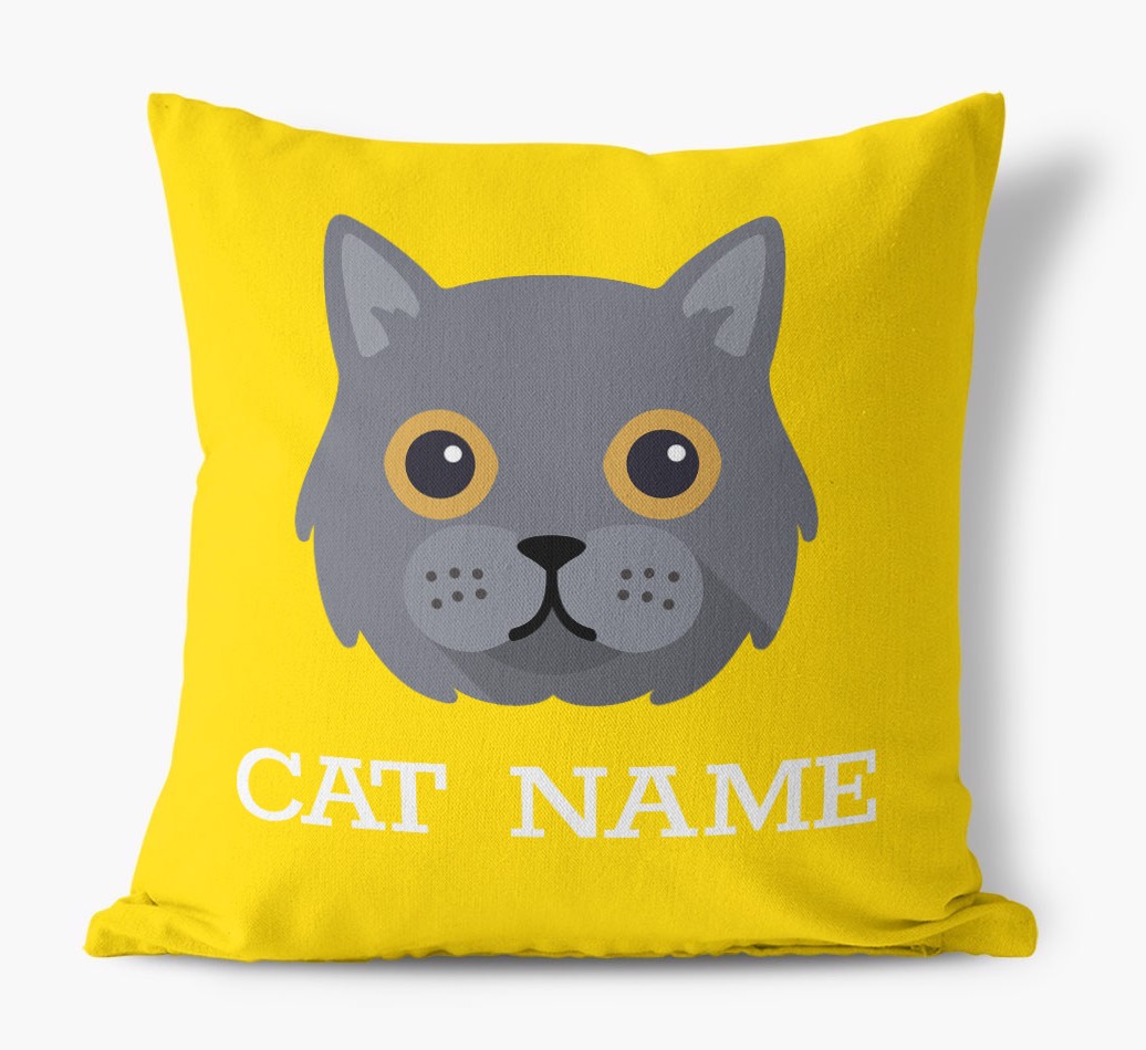 {dogsName}'s Icon: Personalised {breedCommonName} Canvas Cushion 
