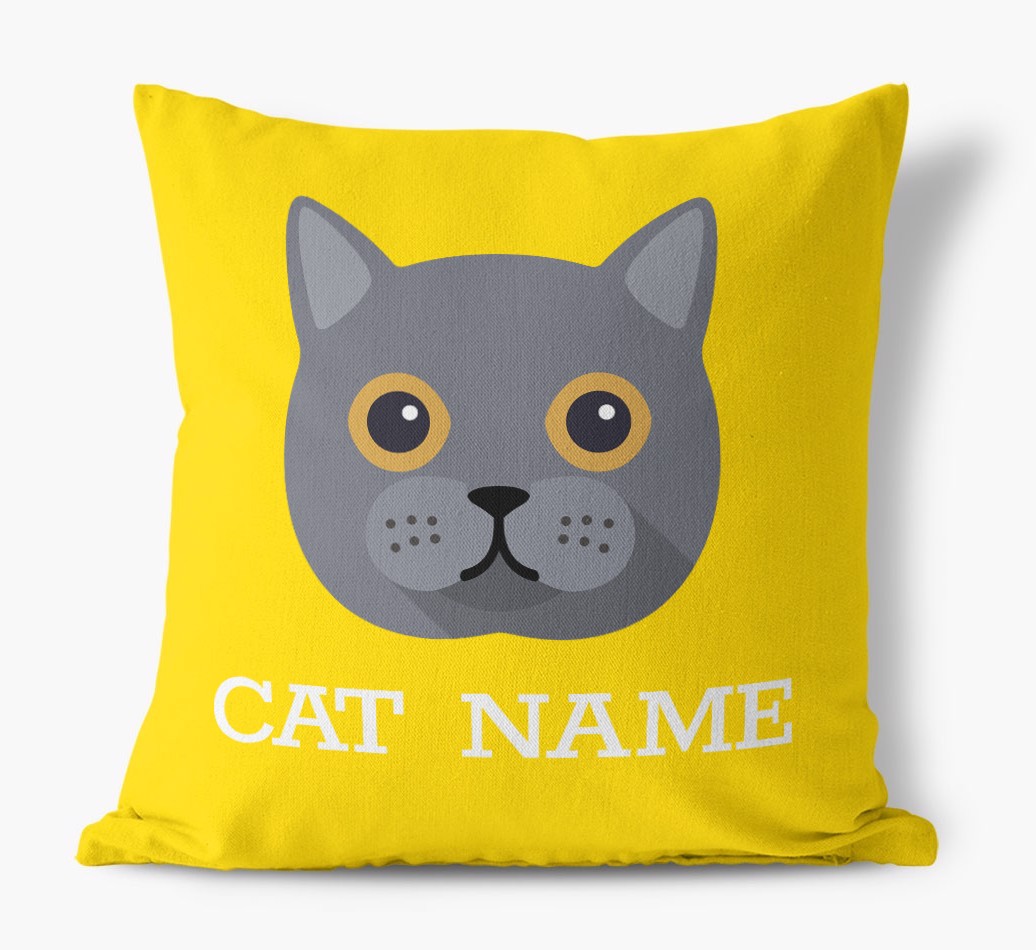 {dogsName}'s Icon: Personalised {breedCommonName} Canvas Cushion 