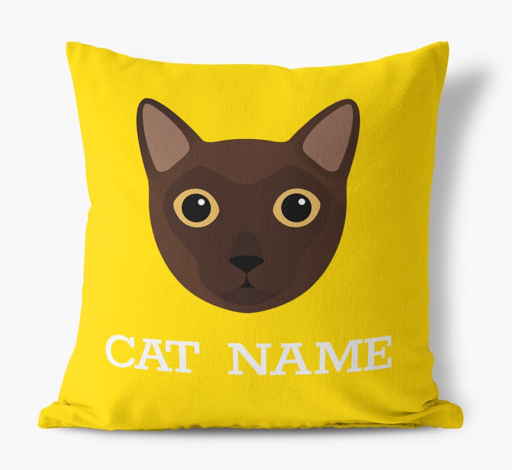 {dogsName}'s Icon: Personalised {breedCommonName} Canvas Cushion 