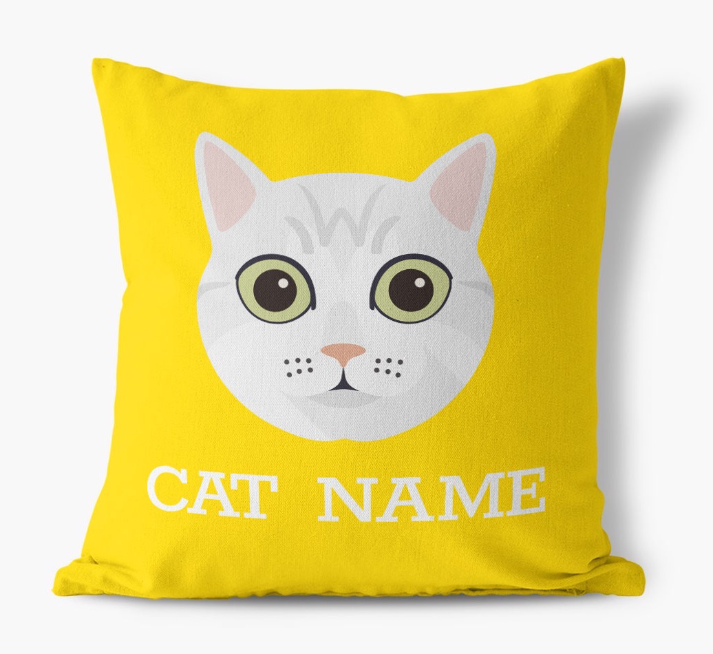 {dogsName}'s Icon: Personalised {breedCommonName} Canvas Cushion 