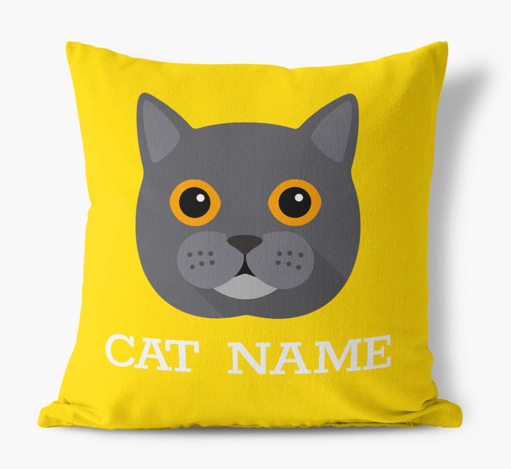 {dogsName}'s Icon: Personalised {breedCommonName} Canvas Cushion 