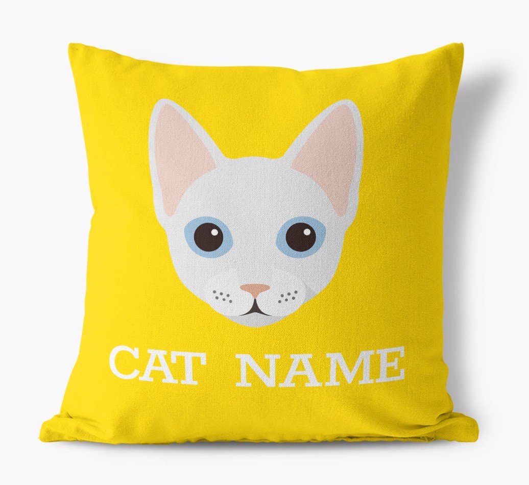 {dogsName}'s Icon: Personalised {breedCommonName} Canvas Cushion 