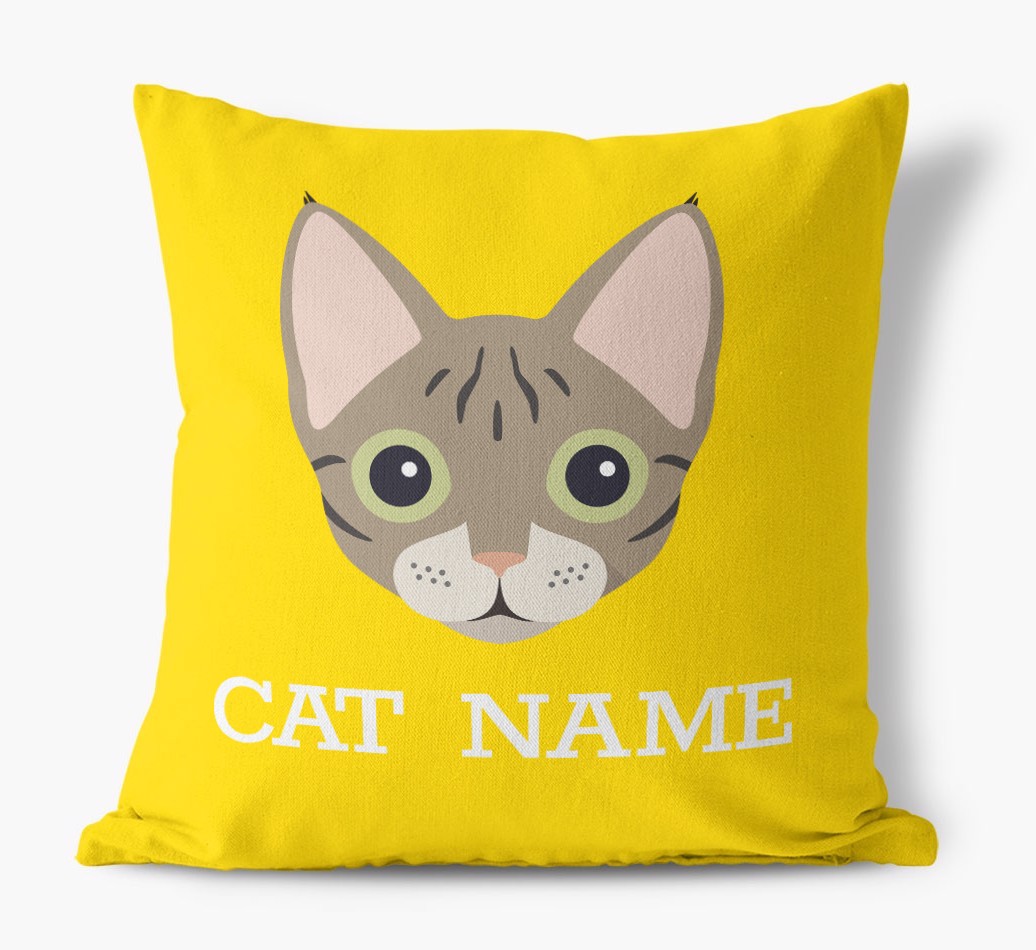 {dogsName}'s Icon: Personalised {breedCommonName} Canvas Cushion 