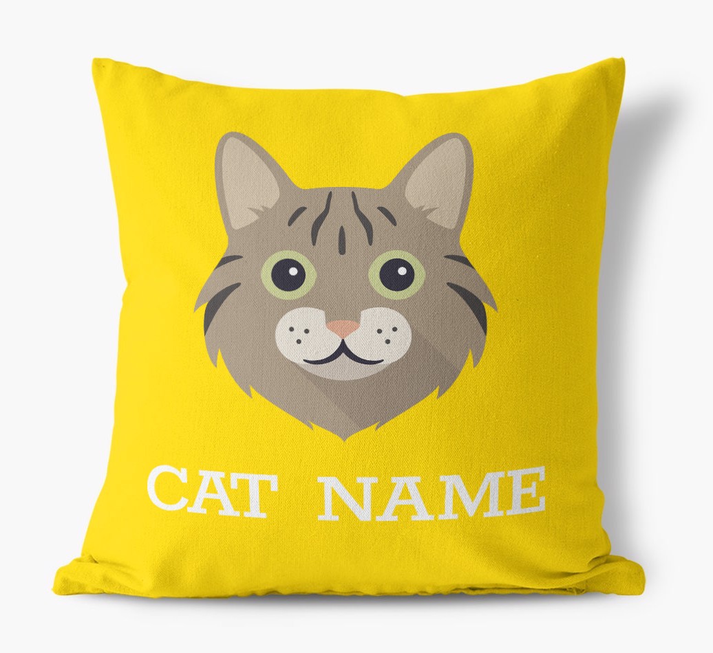 {dogsName}'s Icon: Personalised {breedCommonName} Canvas Cushion 