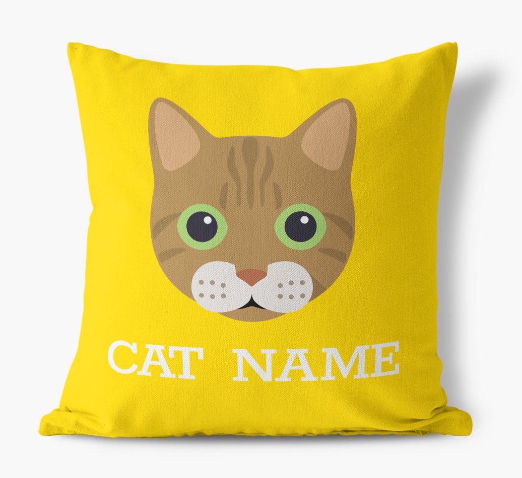 {dogsName}'s Icon: Personalised {breedCommonName} Canvas Cushion 