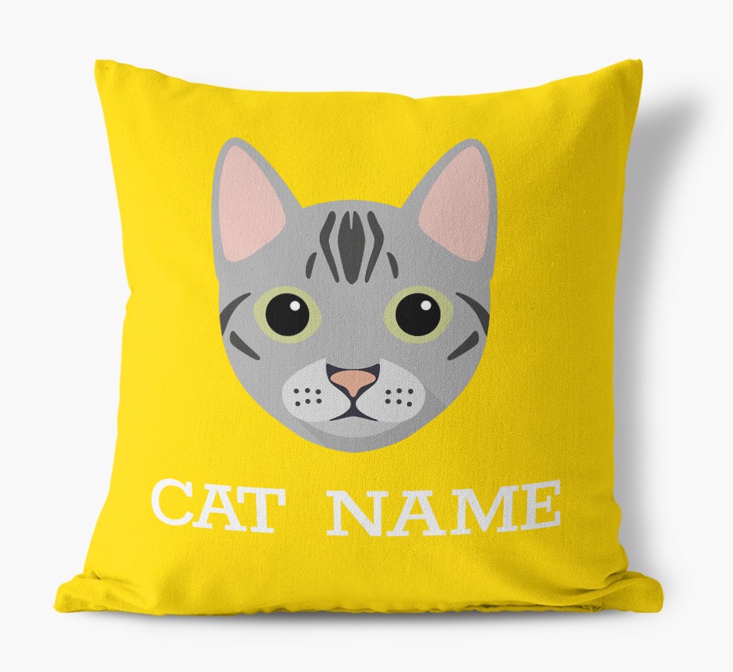 {dogsName}'s Icon: Personalised {breedCommonName} Canvas Cushion 
