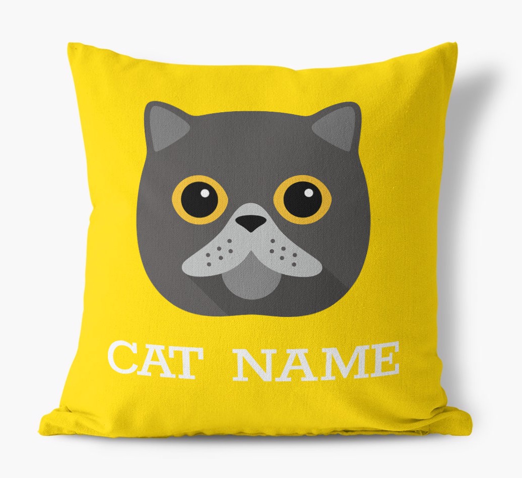 {dogsName}'s Icon: Personalised {breedCommonName} Canvas Cushion 