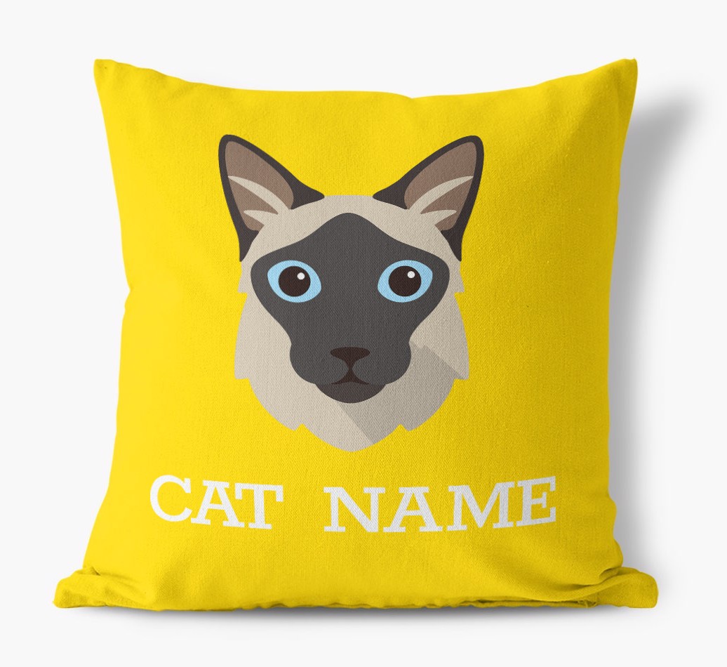 {dogsName}'s Icon: Personalised {breedCommonName} Canvas Cushion 