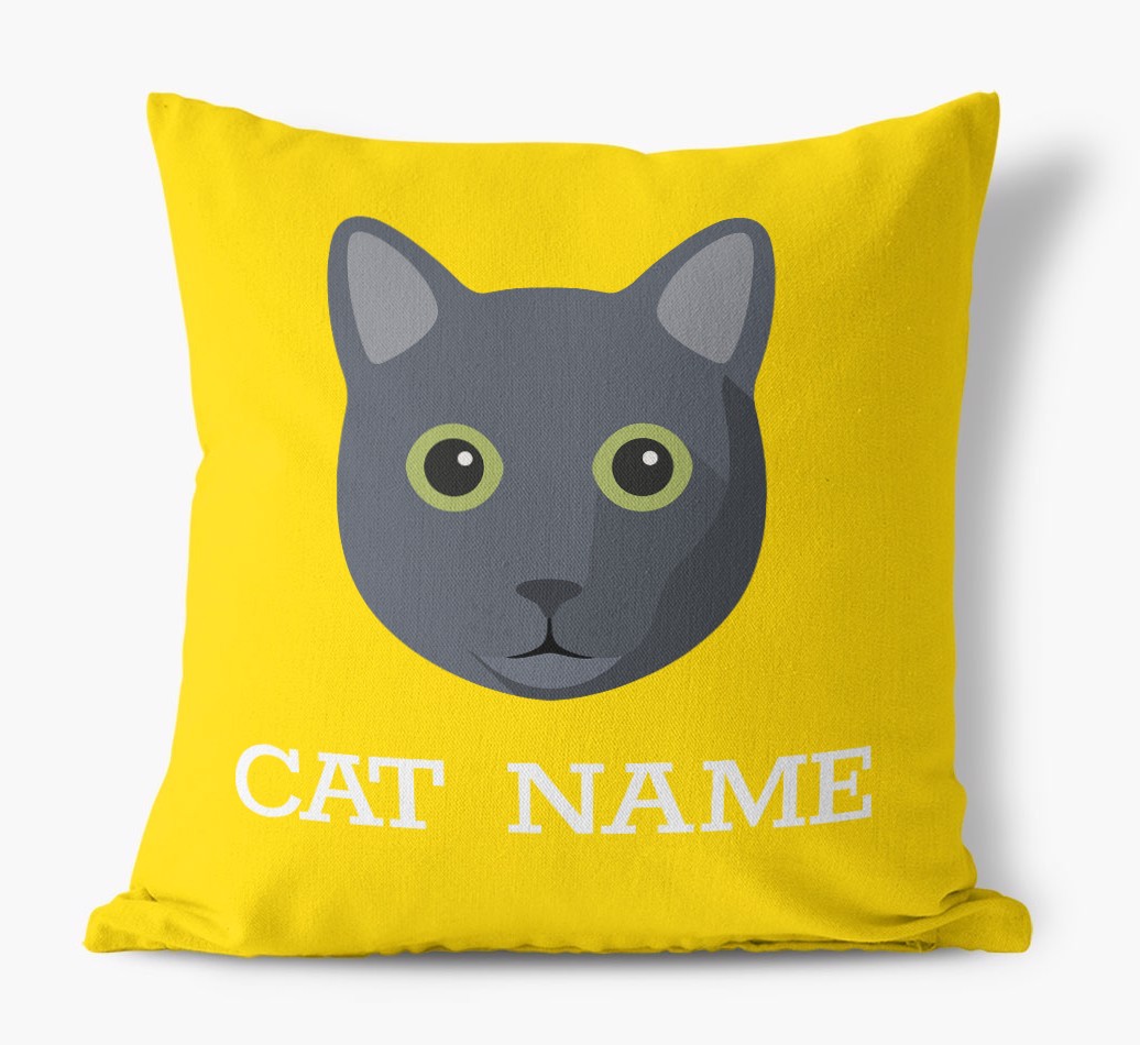 {dogsName}'s Icon: Personalised {breedCommonName} Canvas Cushion 