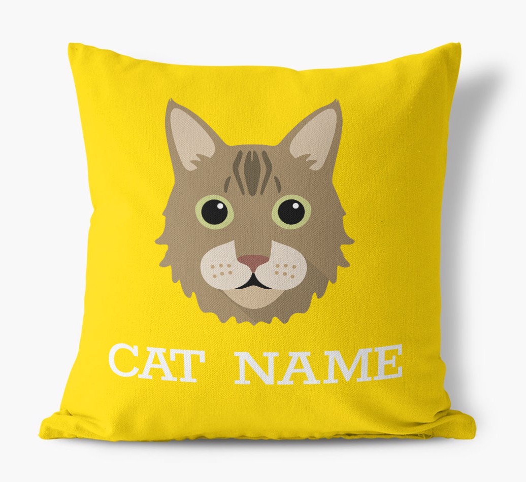 {dogsName}'s Icon: Personalised {breedCommonName} Canvas Cushion 