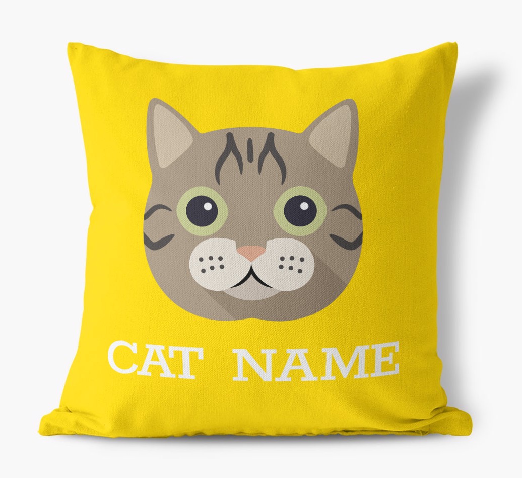 {dogsName}'s Icon: Personalised {breedCommonName} Canvas Cushion 