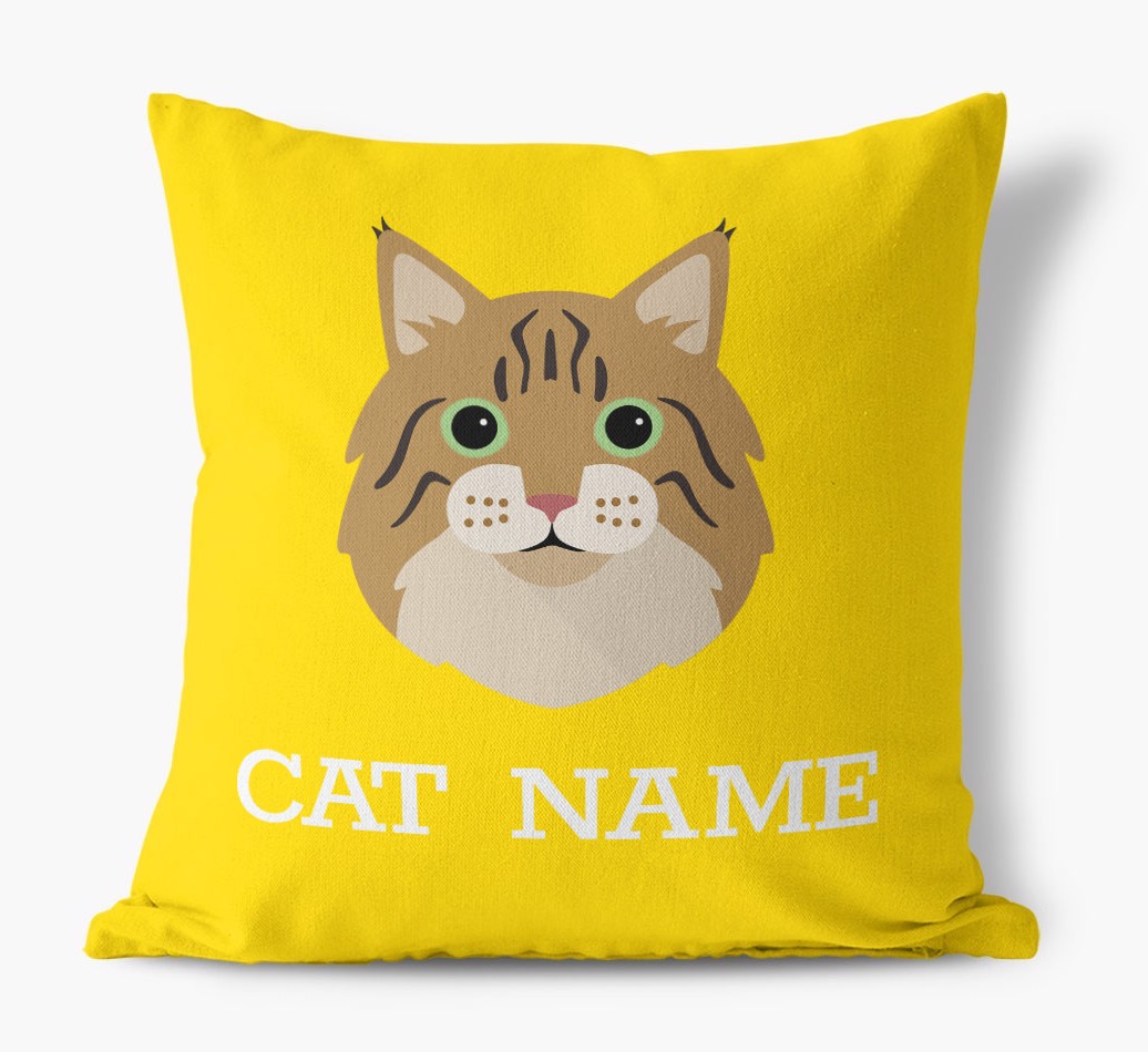 {dogsName}'s Icon: Personalised {breedCommonName} Canvas Cushion 