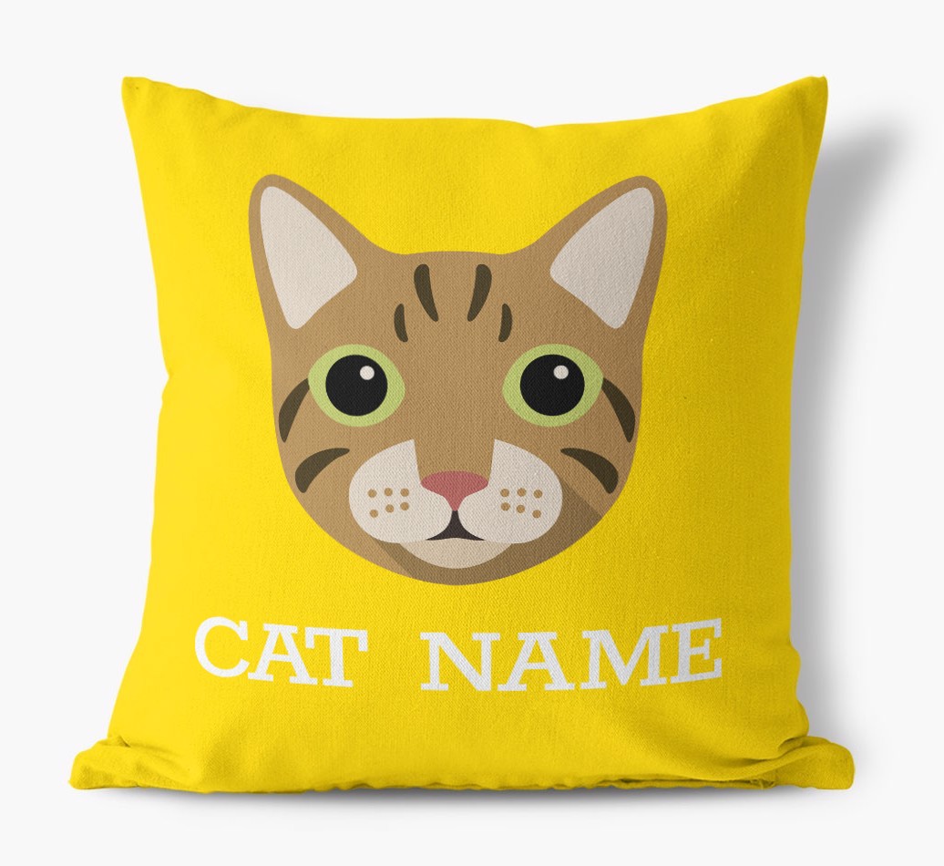 {dogsName}'s Icon: Personalised {breedCommonName} Canvas Cushion 