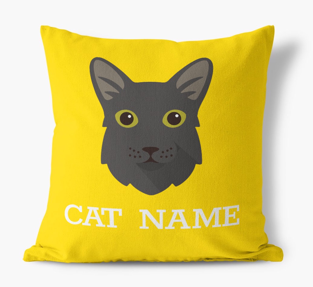 {dogsName}'s Icon: Personalised {breedCommonName} Canvas Cushion 