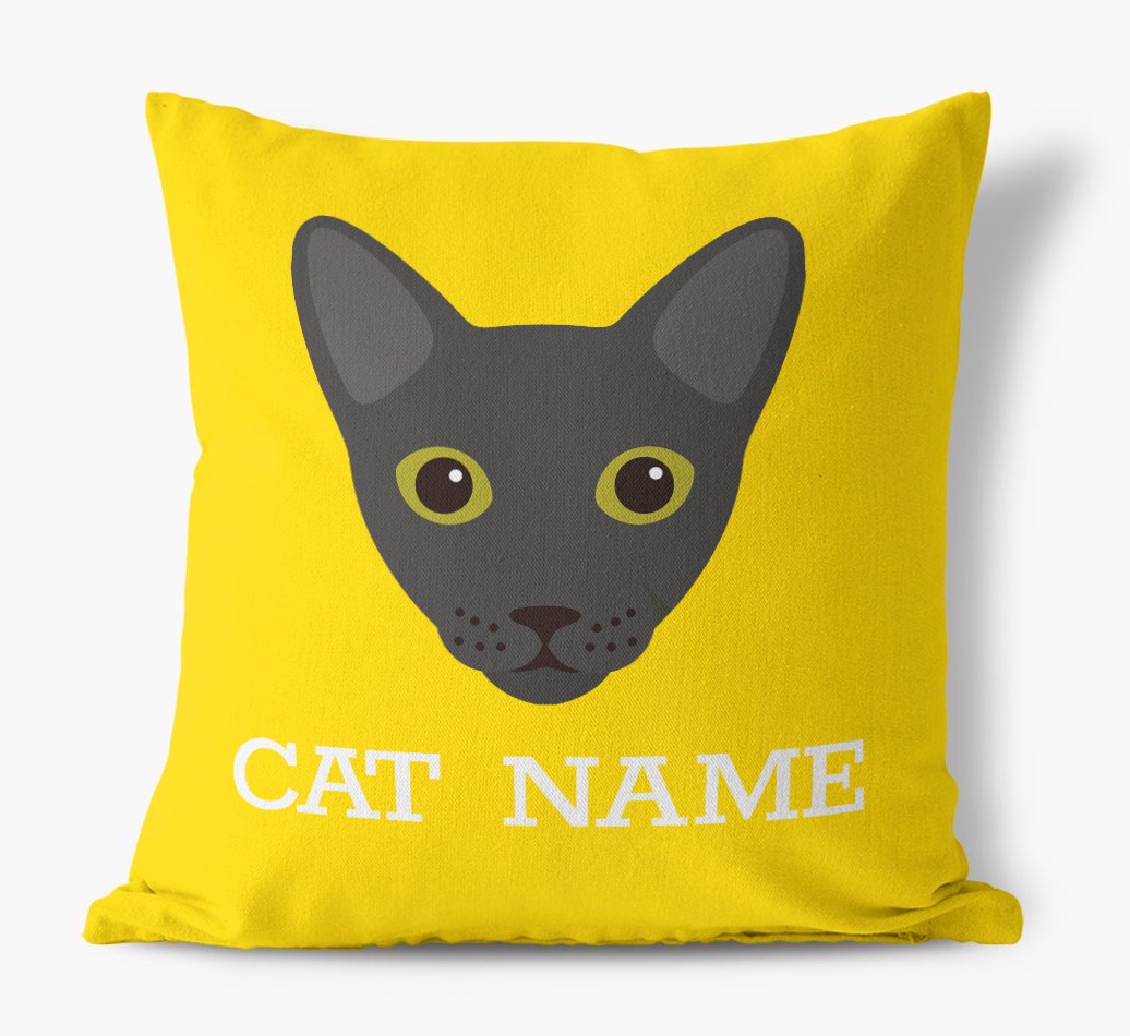 {dogsName}'s Icon: Personalised {breedCommonName} Canvas Cushion 