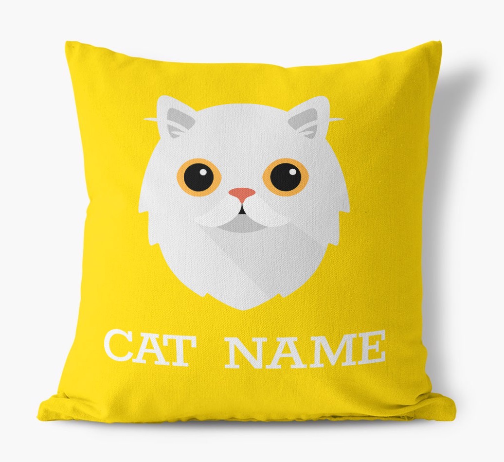 {dogsName}'s Icon: Personalised {breedCommonName} Canvas Cushion 