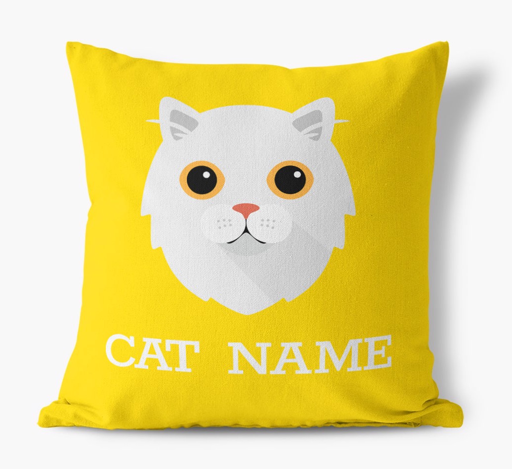{dogsName}'s Icon: Personalised {breedCommonName} Canvas Cushion 