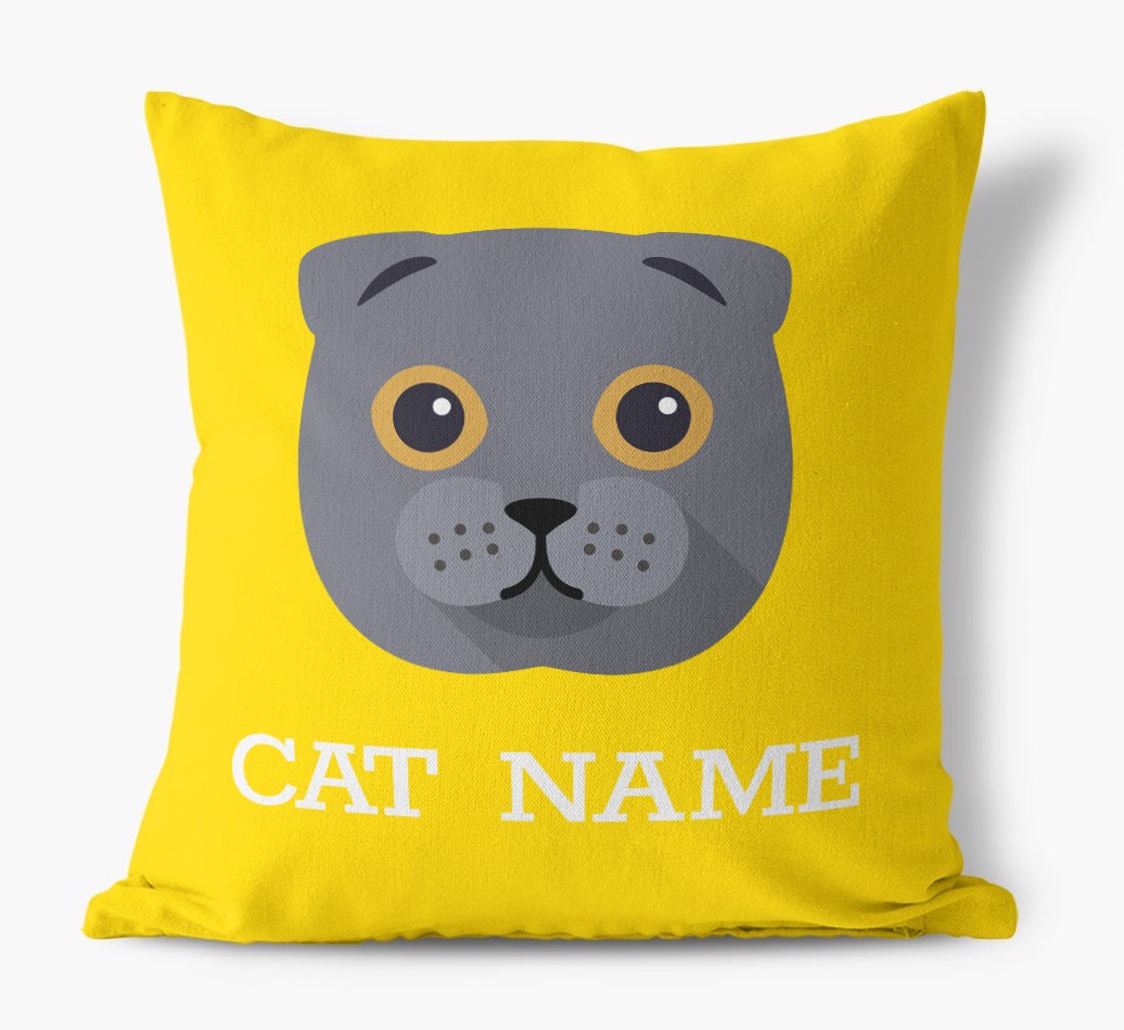 {dogsName}'s Icon: Personalised {breedCommonName} Canvas Cushion 