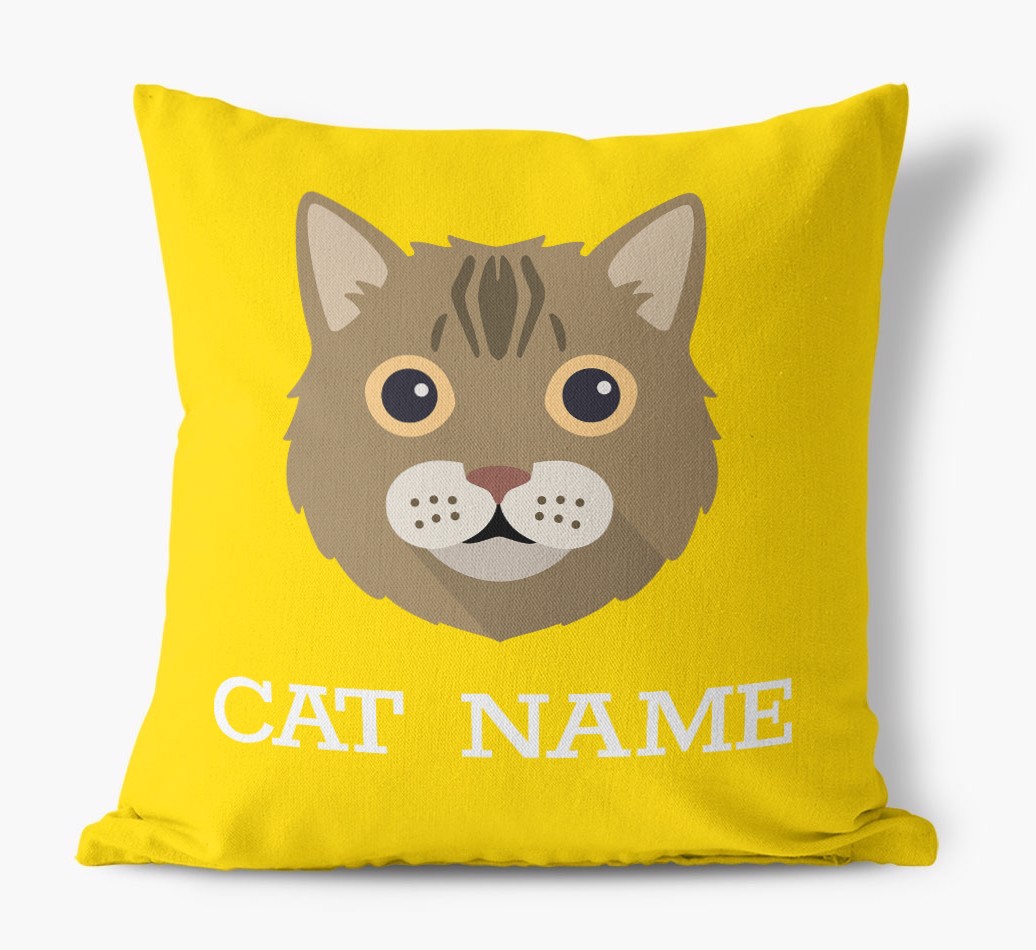 {dogsName}'s Icon: Personalised {breedCommonName} Canvas Cushion 
