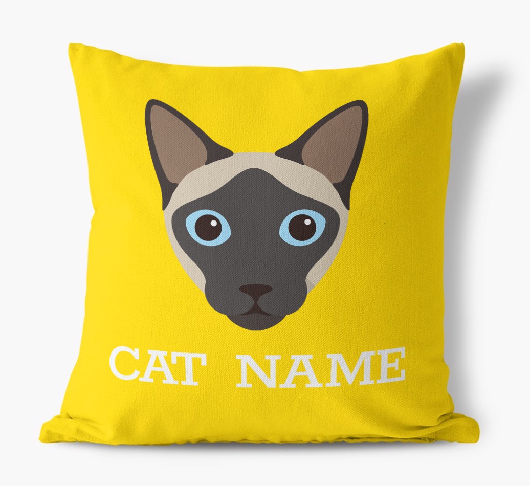 {dogsName}'s Icon: Personalised {breedCommonName} Canvas Cushion 